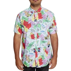 Unisex Disney Tops<A Goofy Movie Map Camp Shirt