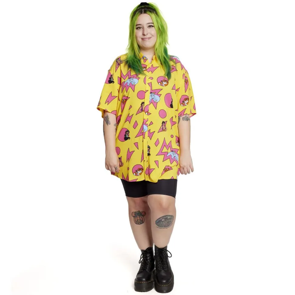 Unisex Disney Tops<Aladdin Genie Camp Shirt
