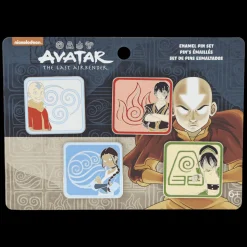 Avatar: The Last Airbender Enamel Pins< Elements 4Pc Pin Set
