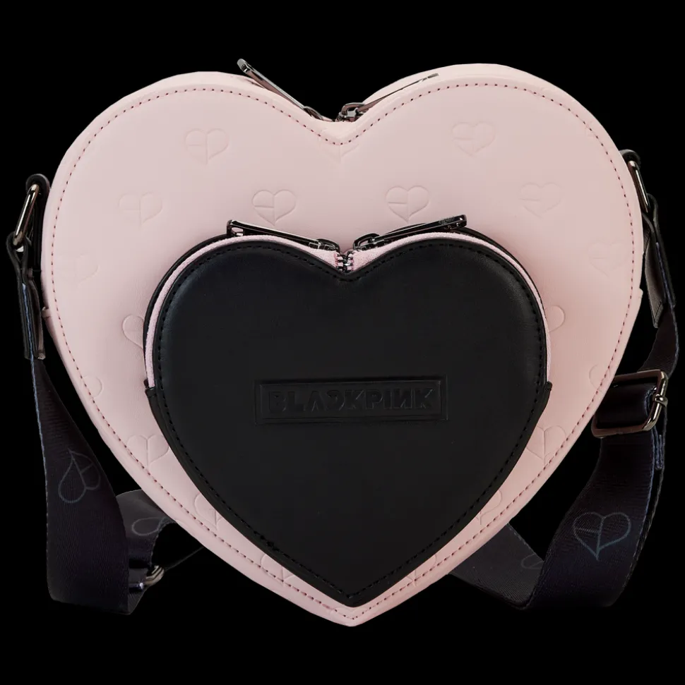 BLACKPINK Crossbody Bags< All-Over Print Heart Shaped Crossbody Bag