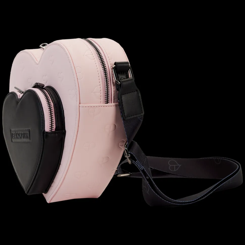 BLACKPINK Crossbody Bags< All-Over Print Heart Shaped Crossbody Bag