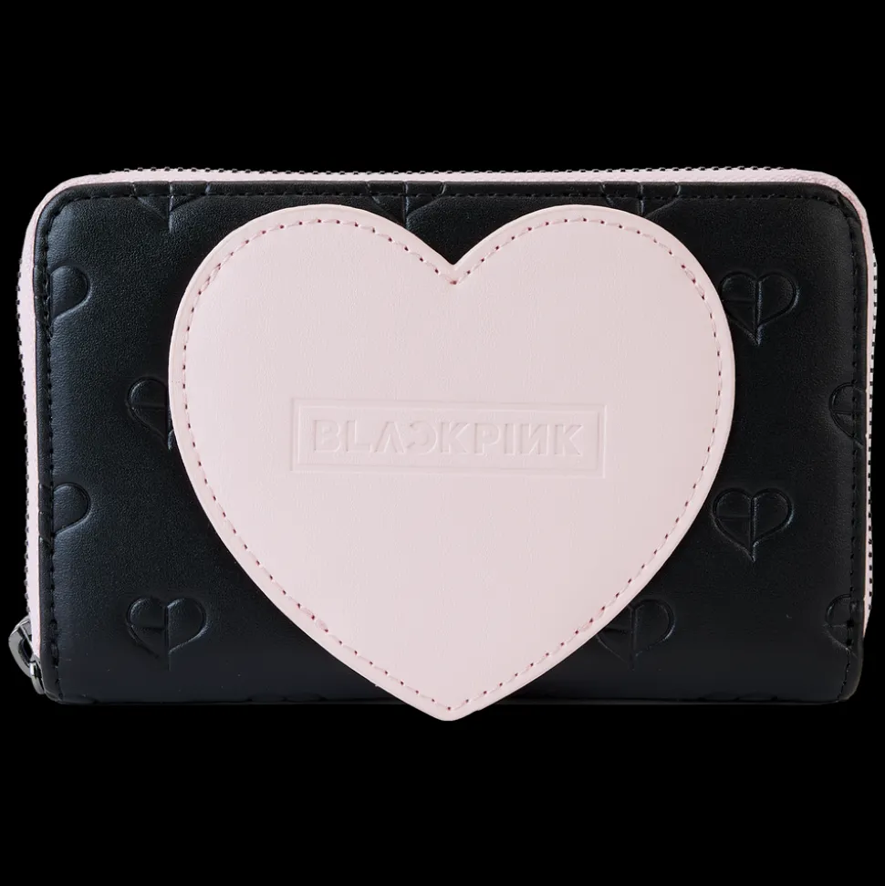 BLACKPINK Wallets< All-Over Print Heart Zip Around Wallet