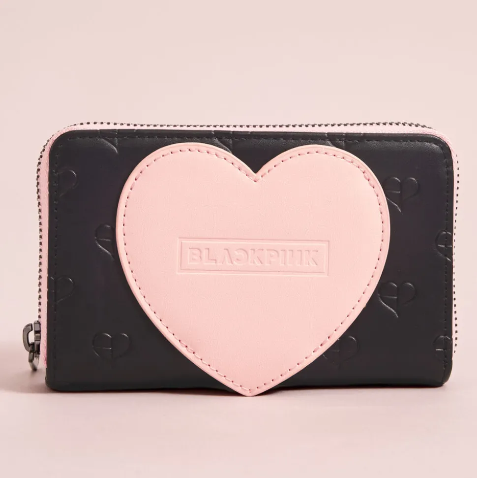 BLACKPINK Wallets< All-Over Print Heart Zip Around Wallet