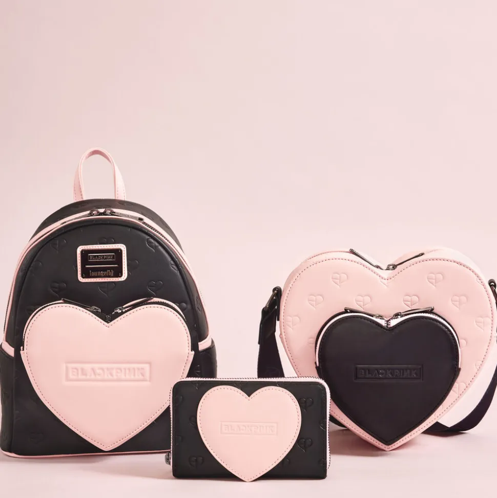 BLACKPINK Wallets< All-Over Print Heart Zip Around Wallet