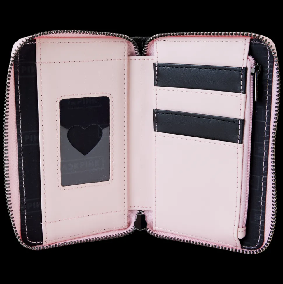 BLACKPINK Wallets< All-Over Print Heart Zip Around Wallet