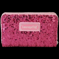 Breast Cancer Research Foundation Wallets< Exclusive Pink Ribbon Sequin Zip Around Wallet