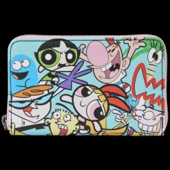 Cartoon Network Wallets< Retro Collage Zip Around Wallet