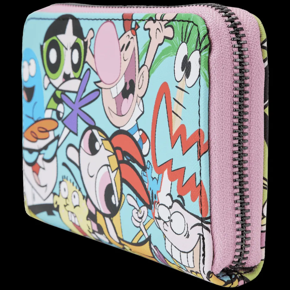 Cartoon Network Wallets< Retro Collage Zip Around Wallet