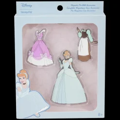 Disney Enamel Pins<Cinderella Paper Dolls Magnetic Pin Set