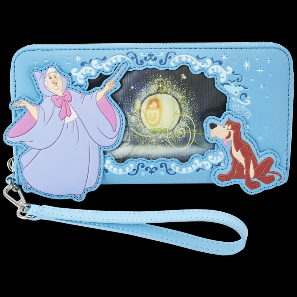 Disney Wallets<Cinderella Princess Series Lenticular Zip Around Wristlet Wallet