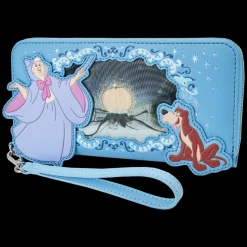 Disney Wallets<Cinderella Princess Series Lenticular Zip Around Wristlet Wallet