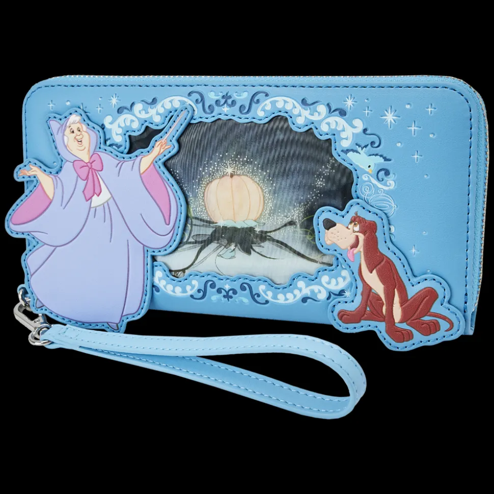 Disney Wallets<Cinderella Princess Series Lenticular Zip Around Wristlet Wallet