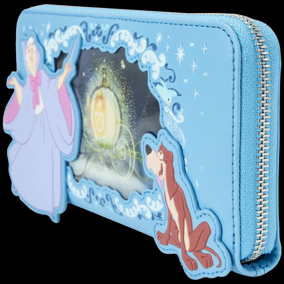 Disney Wallets<Cinderella Princess Series Lenticular Zip Around Wristlet Wallet