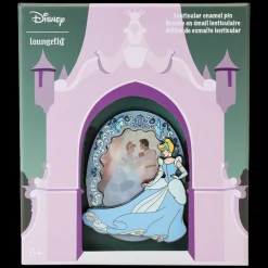 Disney Enamel Pins<Cinderella Princess Series 3" Collector Box Lenticular Pin
