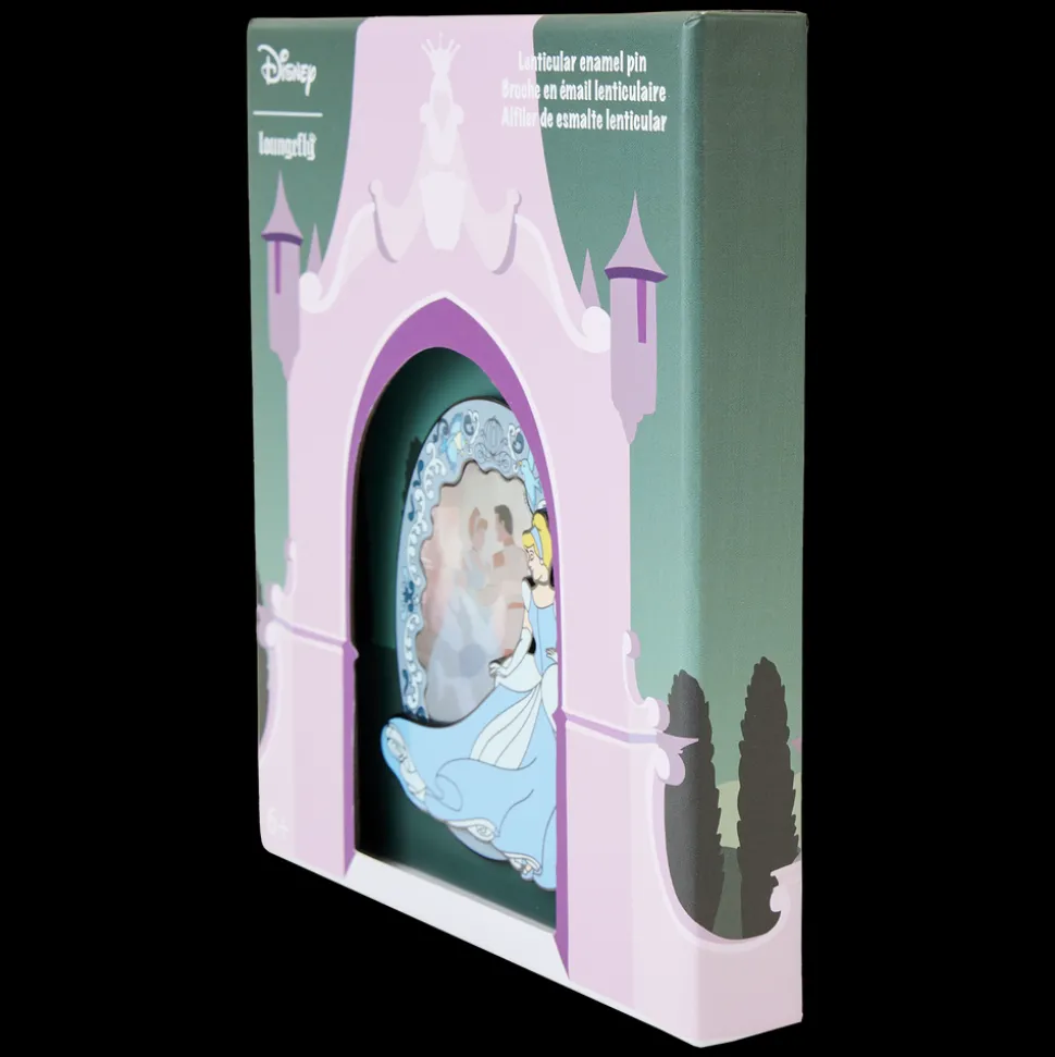 Disney Enamel Pins<Cinderella Princess Series 3" Collector Box Lenticular Pin