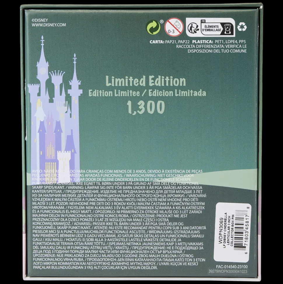Disney Enamel Pins<Cinderella Princess Series 3" Collector Box Lenticular Pin