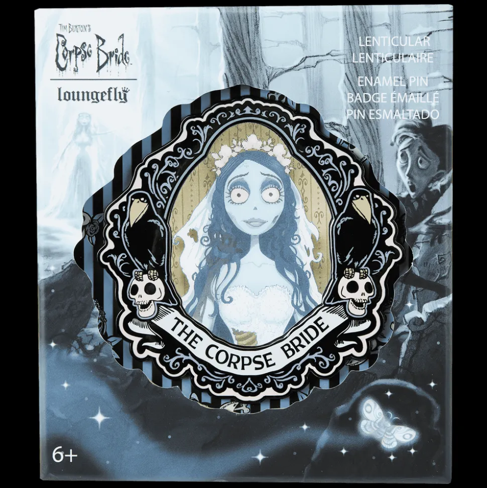 Corpse Bride Enamel Pins< Emily Lenticular 3" Collector Box Pin