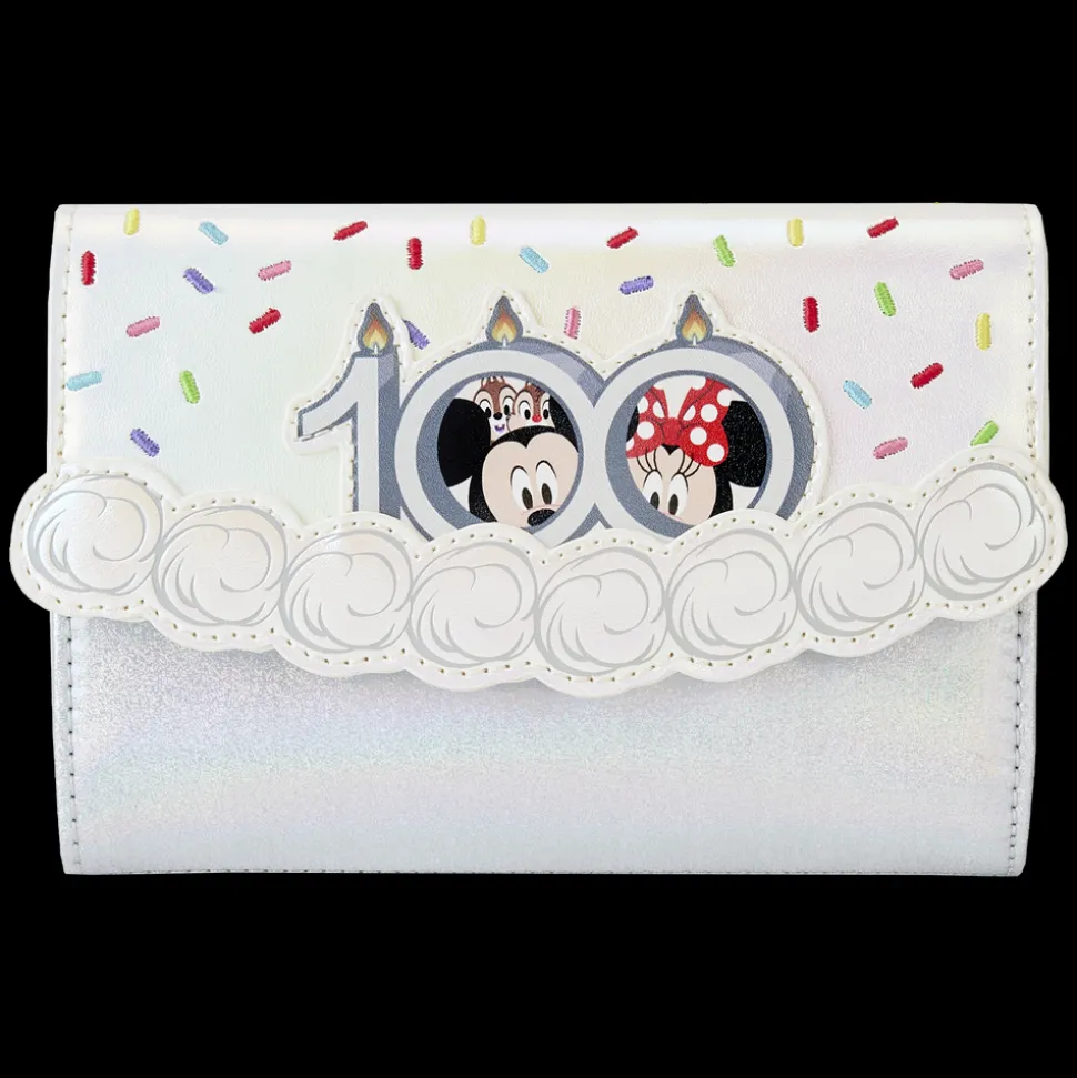 Disney Wallets<100 Anniversary Celebration Cake Flap Wallet