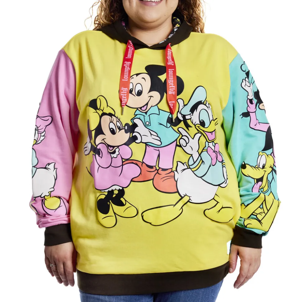 Unisex Disney Tops<100 Mickey & Friends Classic Color Block Unisex Hoodie