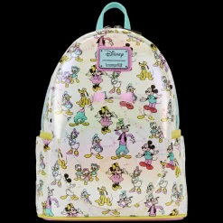 Disney Mini Backpacks<100 Mickey & Friends Classic All-Over Print Iridescent Mini Backpack With Ear Headband