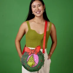 Dr. Seuss Crossbody Bags<' How The Grinch Stole Christmas! Wreath Lenticular Crossbody Bag
