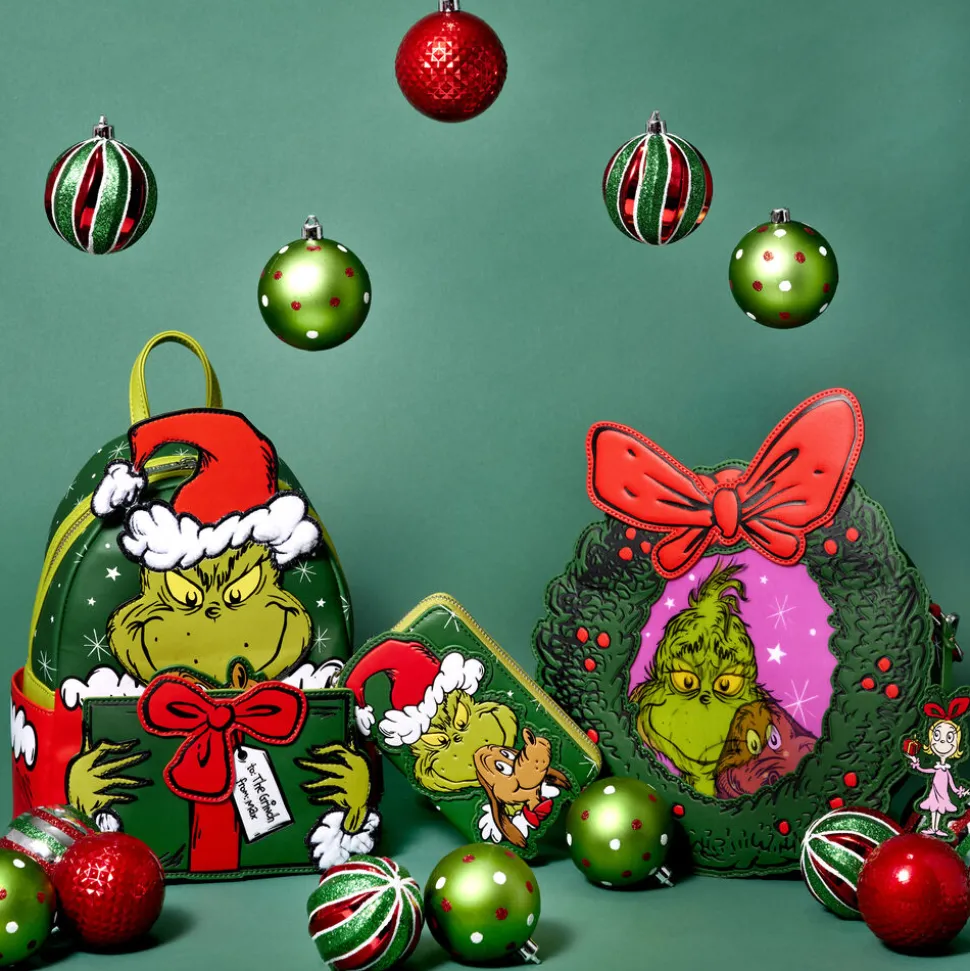 Dr. Seuss Crossbody Bags<' How The Grinch Stole Christmas! Wreath Lenticular Crossbody Bag
