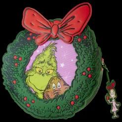 Dr. Seuss Crossbody Bags<' How The Grinch Stole Christmas! Wreath Lenticular Crossbody Bag