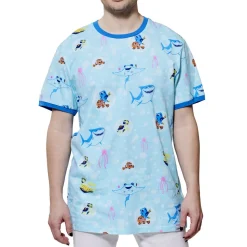 Unisex Pixar Tops<Finding Nemo 20Th Anniversary Bubbles Unisex Ringer Tee