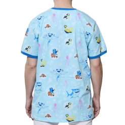 Unisex Pixar Tops<Finding Nemo 20Th Anniversary Bubbles Unisex Ringer Tee