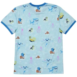 Unisex Pixar Tops<Finding Nemo 20Th Anniversary Bubbles Unisex Ringer Tee