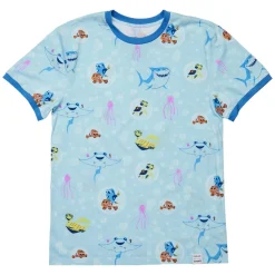 Unisex Pixar Tops<Finding Nemo 20Th Anniversary Bubbles Unisex Ringer Tee
