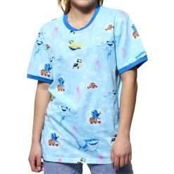 Unisex Pixar Tops<Finding Nemo 20Th Anniversary Bubbles Unisex Ringer Tee