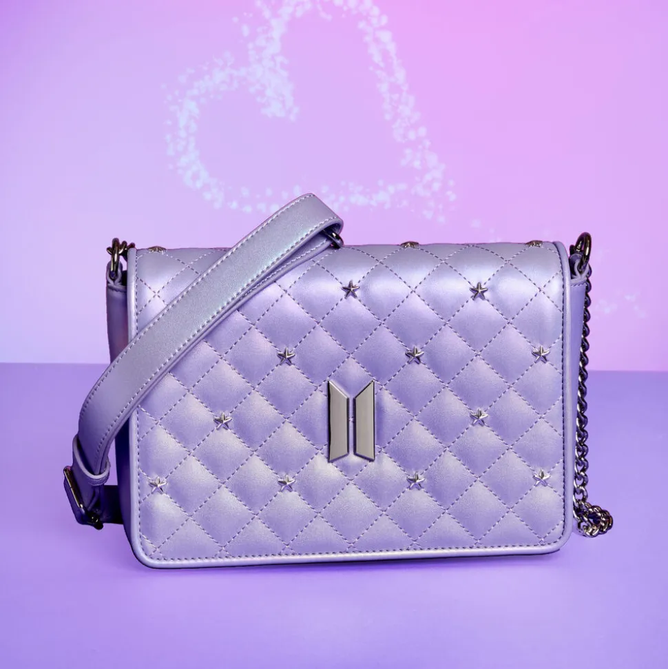 BTS Crossbody Bags<Funko Pop! By Loungefly Logo Iridescent Purple Crossbody Bag