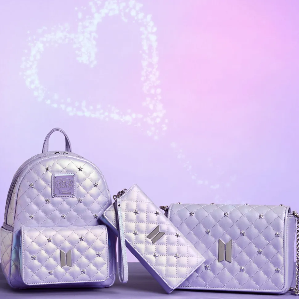 BTS Crossbody Bags<Funko Pop! By Loungefly Logo Iridescent Purple Crossbody Bag