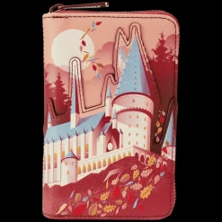 Harry Potter Wallets< Hogwarts Fall Leaves Zip Around Wallet