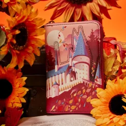 Harry Potter Wallets< Hogwarts Fall Leaves Zip Around Wallet