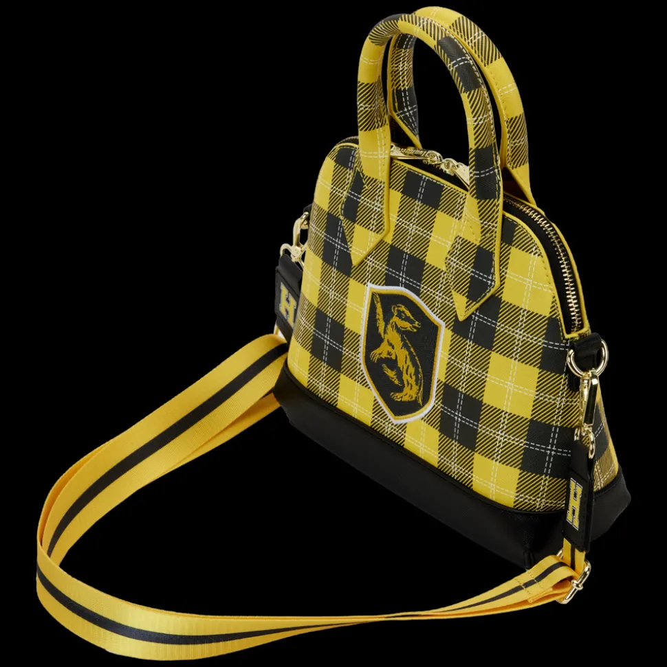Harry Potter Crossbody Bags< Hufflepuff Patch Varsity Plaid Crossbody Bag