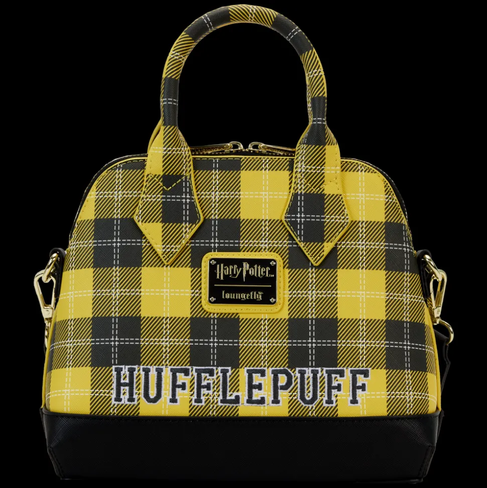 Harry Potter Crossbody Bags< Hufflepuff Patch Varsity Plaid Crossbody Bag