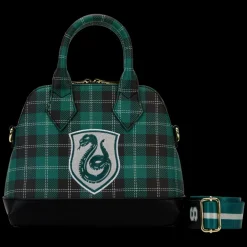 Harry Potter Crossbody Bags< Slytherin Patch Varsity Plaid Crossbody Bag