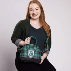 Harry Potter Crossbody Bags< Slytherin Patch Varsity Plaid Crossbody Bag