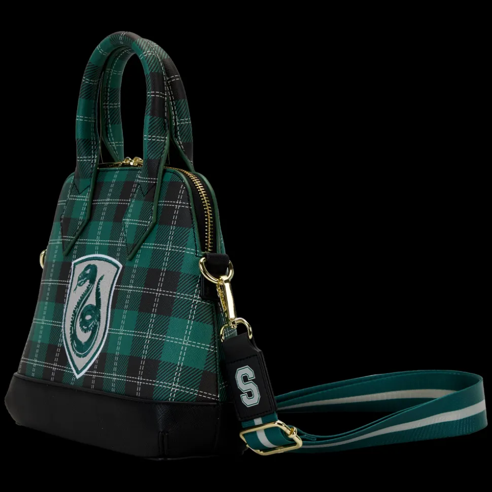 Harry Potter Crossbody Bags< Slytherin Patch Varsity Plaid Crossbody Bag