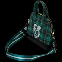 Harry Potter Crossbody Bags< Slytherin Patch Varsity Plaid Crossbody Bag