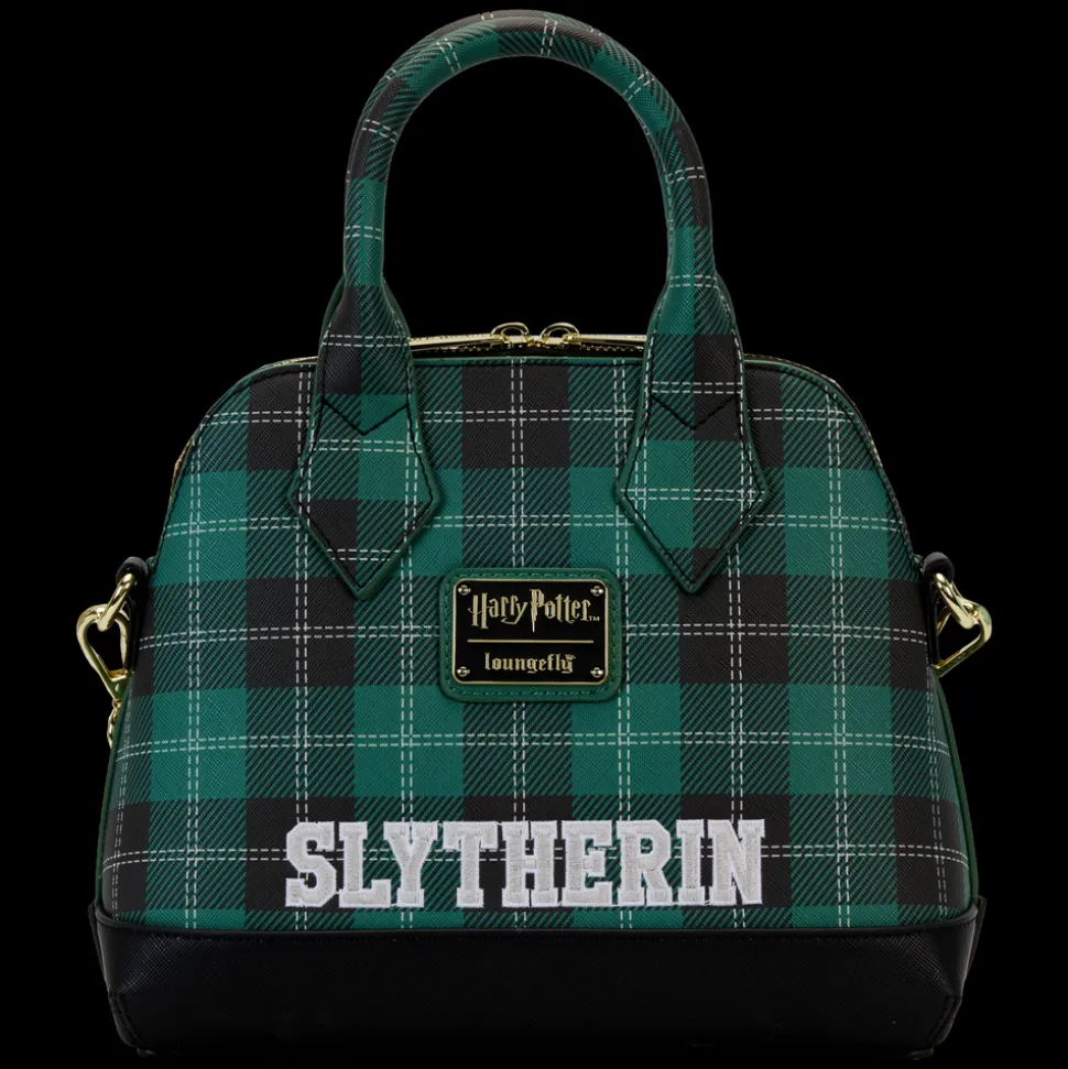 Harry Potter Crossbody Bags< Slytherin Patch Varsity Plaid Crossbody Bag