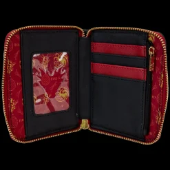 House of the Dragon Wallets< All-Over Print House Targaryen Sigil Zip Around Wallet