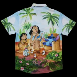Unisex Disney Tops<Lilo & Stitch Beach Scene Unisex Camp Shirt