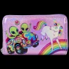 Lisa Frank Wallets< Holographic Glitter Color Block Zip Around Wallet