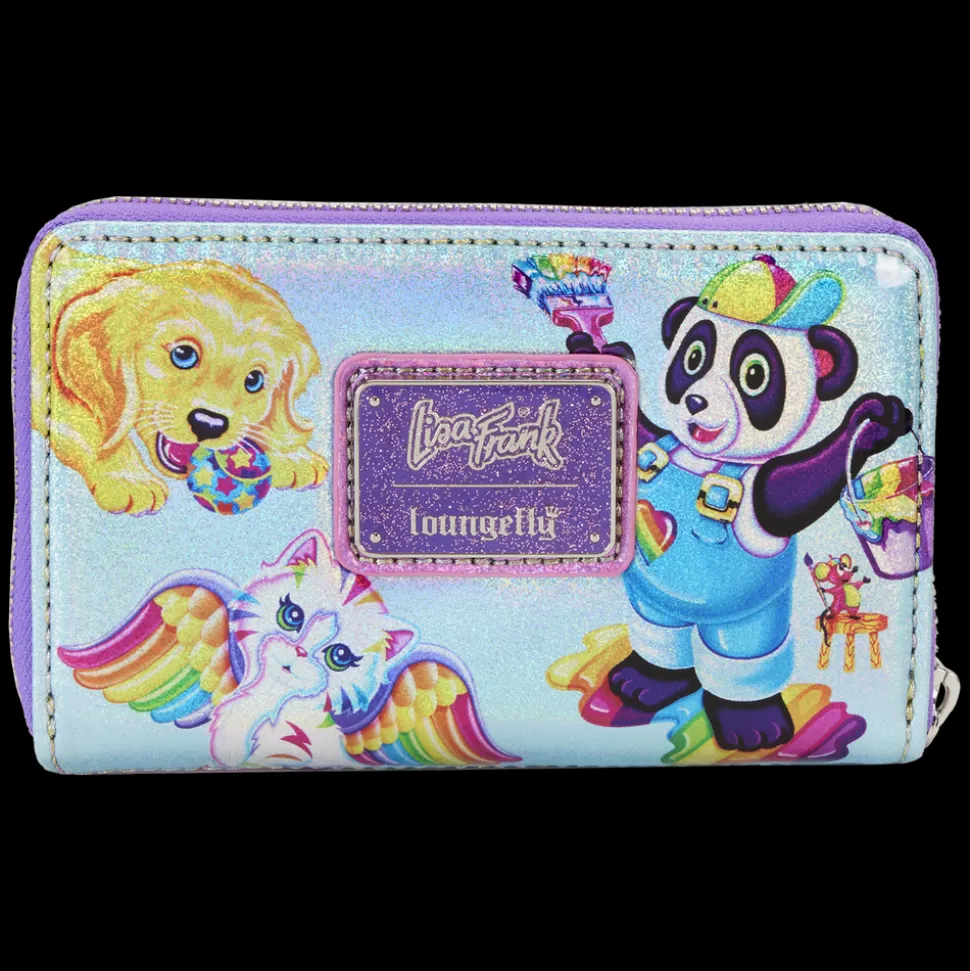 Lisa Frank Wallets< Holographic Glitter Color Block Zip Around Wallet