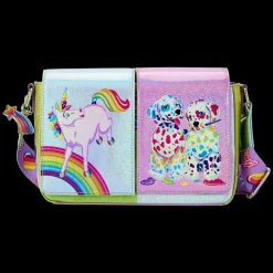 Lisa Frank Crossbody Bags< Holographic Glitter Color Block Crossbody Bag