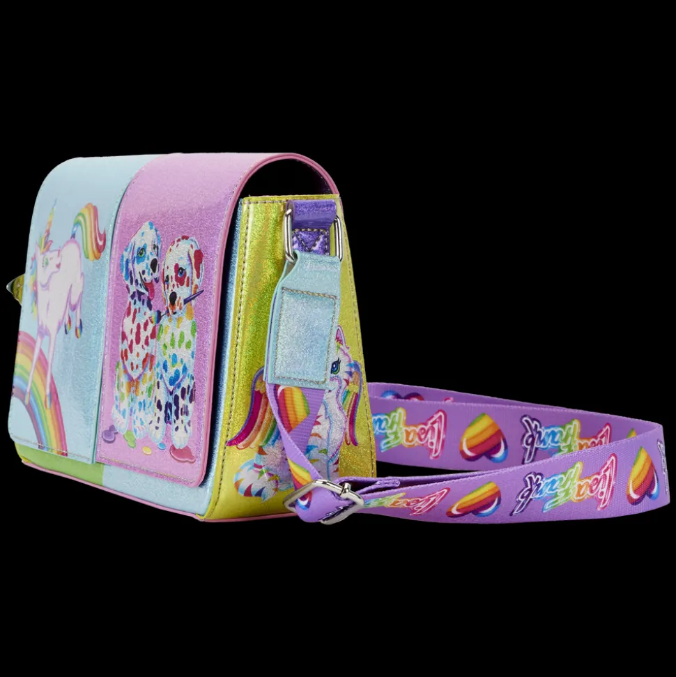Lisa Frank Crossbody Bags< Holographic Glitter Color Block Crossbody Bag