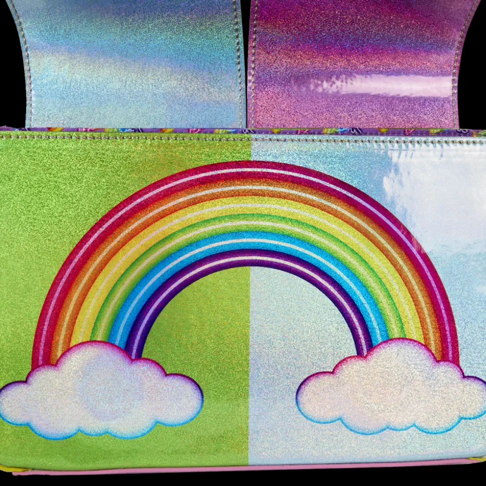 Lisa Frank Crossbody Bags< Holographic Glitter Color Block Crossbody Bag